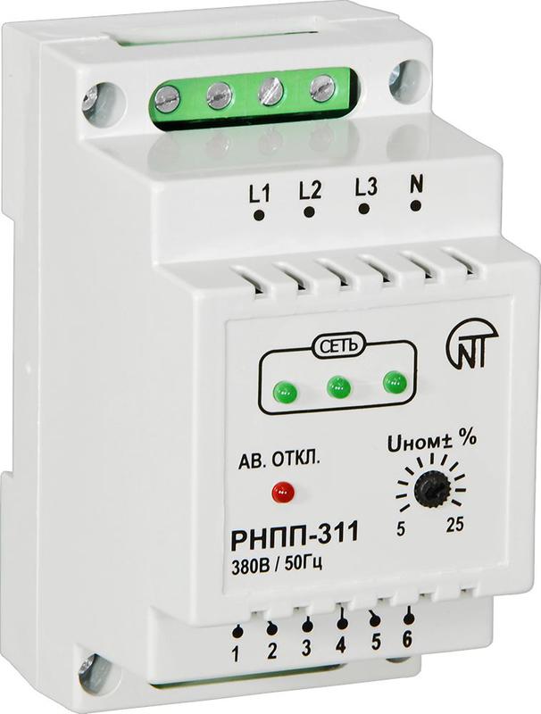 реле контроля фаз рнпп-311 контроль напряжения перекоса и последовательности фаз реле и автоматика a8291-80108615 от BTSprom.by