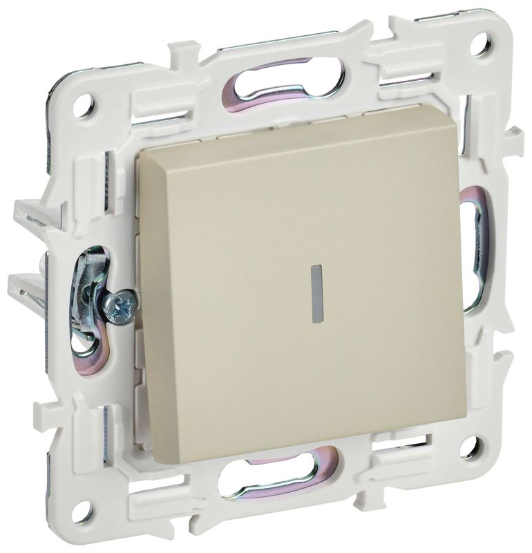 выключатель 1-кл. skandy 10а sk-v07b с индикацией беж. iek sk-v10-1-10-k10 от BTSprom.by