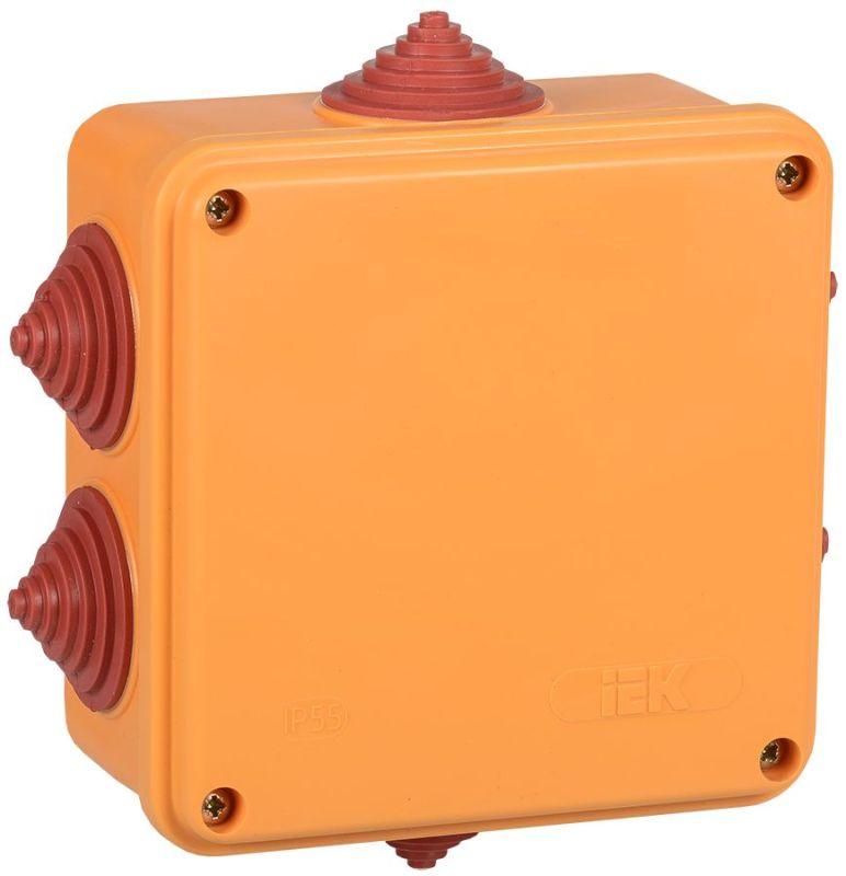 коробка распаячная огнестойкая пс 100х100х50 6p 6кв.мм ip55 6 вводов iek ukf30-100-100-050-6-6-09 от BTSprom.by
