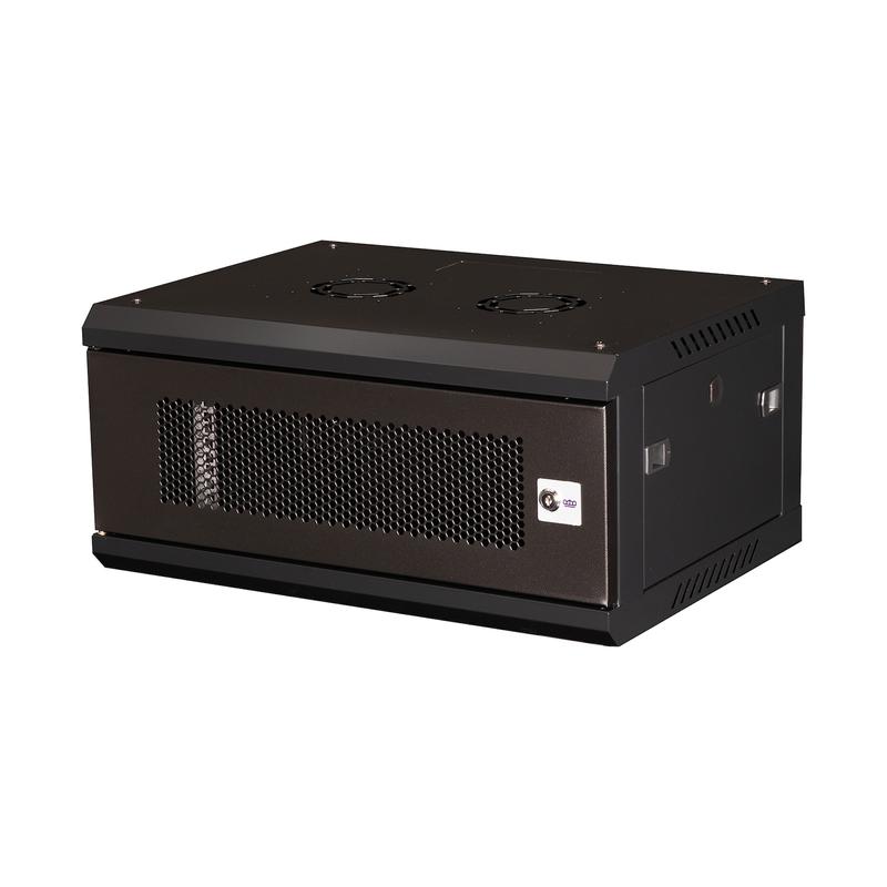 шкаф телекоммуникационный настен. 19дюйм 4u 280х600х450мм дверь перфорация черн. datarex dr-650001 от BTSprom.by