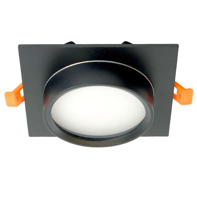 светильник потолочный встраиваемый 15вт 230в gx53 ip44 черн. квадрат без лампы dl505 feron 51104 от BTSprom.by