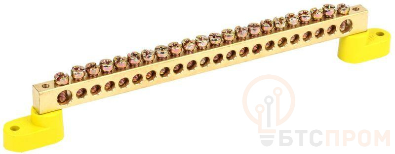 Шина PE "земля" ШНИ-8х12-22-У2-Ж на двух угловых изоляторах IEK YNN10-812-22C2-K05 фото в каталоге от BTSprom.by  Шина PE "земля" ШНИ-8х12-22-У2-Ж на двух угловых изоляторах IEK YNN10-812-22C2-K05 фото в каталоге от BTSprom.by