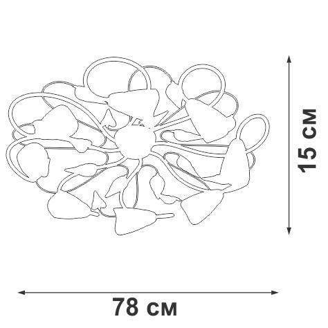  Люстра 8xE14 макс. 40Вт Vitaluce V3940-0/8PL фото в каталоге от BTSprom.by