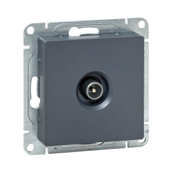 розетка телевизионная оконечная tv сп эпика графит ekf up1-sog-tv-3 от BTSprom.by