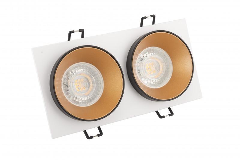  Светильник 50Вт GU10 IP20 встраив. алюм. черн./зол. DENKIRS 598764 фото в каталоге от BTSprom.by