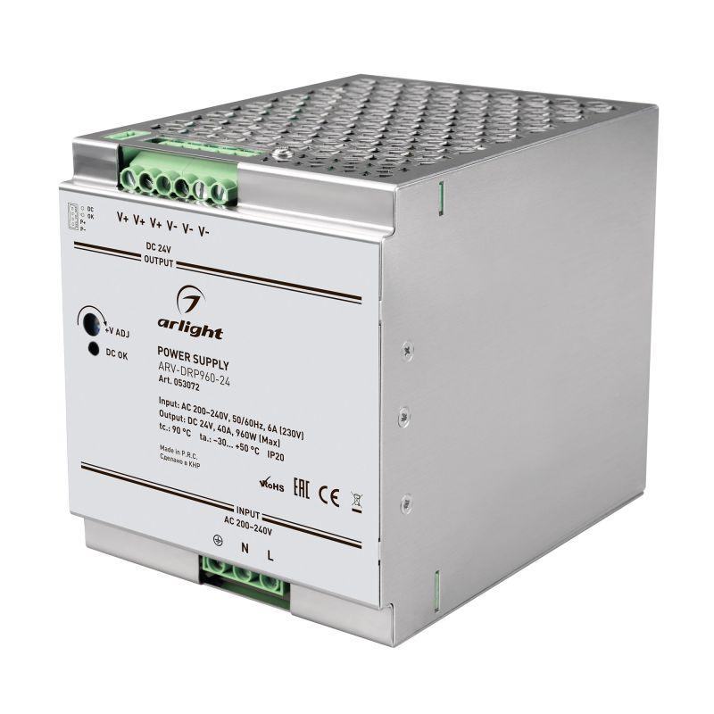 блок питания arv-drp960-24 24в 40а 960вт pfc ip20 метал. arlight 053072 от BTSprom.by