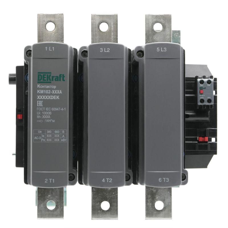 контактор 630а 110в ас ас3 ас4 1но+1нз км-102 dekraft 21972dek от BTSprom.by