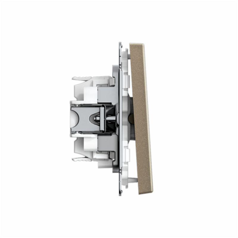  Переключатель перекрестный ArtGallery 10AX быстрозажим. клем. механизм шампань SE GAL000571S фото в каталоге от BTSprom.by