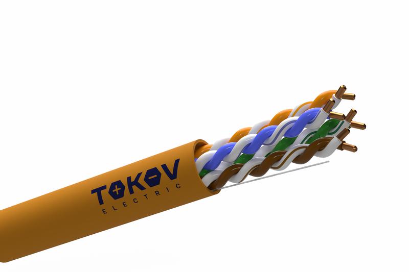 кабель витая пара u/utp 4х2х24awg(0.48мм) кат.5e lszh fluke tested (м) tokov electric tke-c10-u/utp-42-5e-305-lszh от BTSprom.by