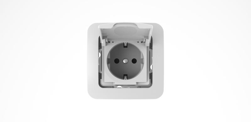 розетка 1-м сп lillium 10а с заземл. с крышкой без вставки бакелит бел. makel 71029 от BTSprom.by