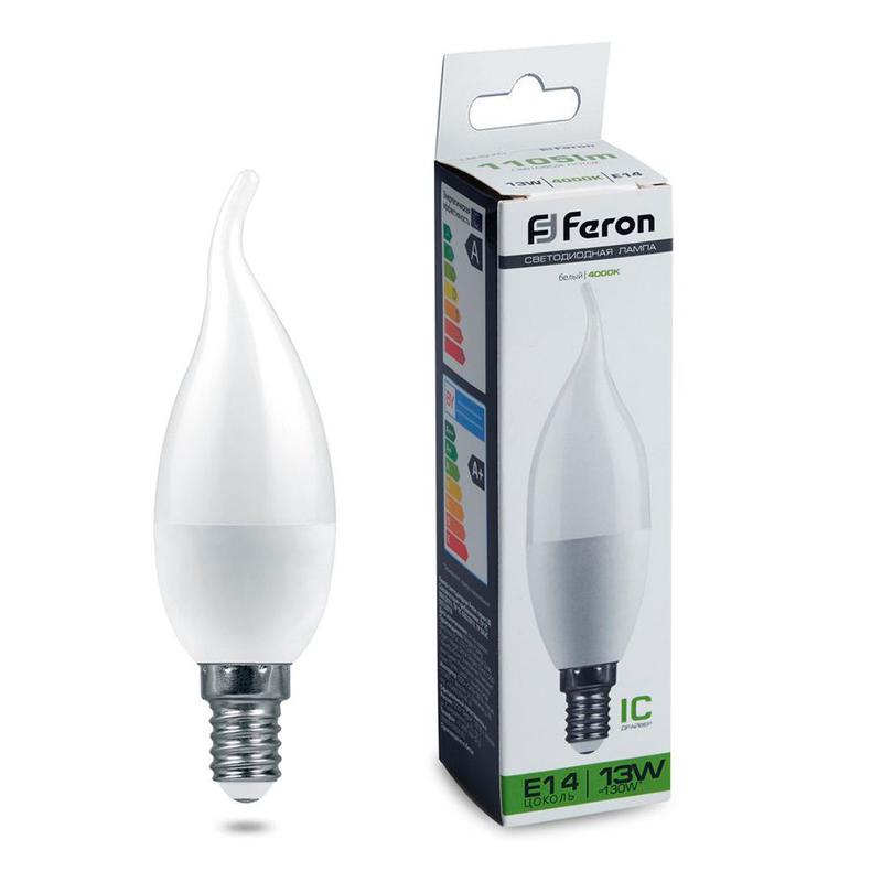 лампа светодиодная 13вт 230в e14 4000к с37t lb-970 feron 38113 от BTSprom.by
