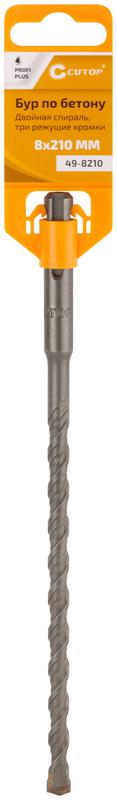  Бур по бетону Profi Plus двойн. спираль три пылеотводящие кромки 8х210мм Cutop 49-8210 фото в каталоге от BTSprom.by