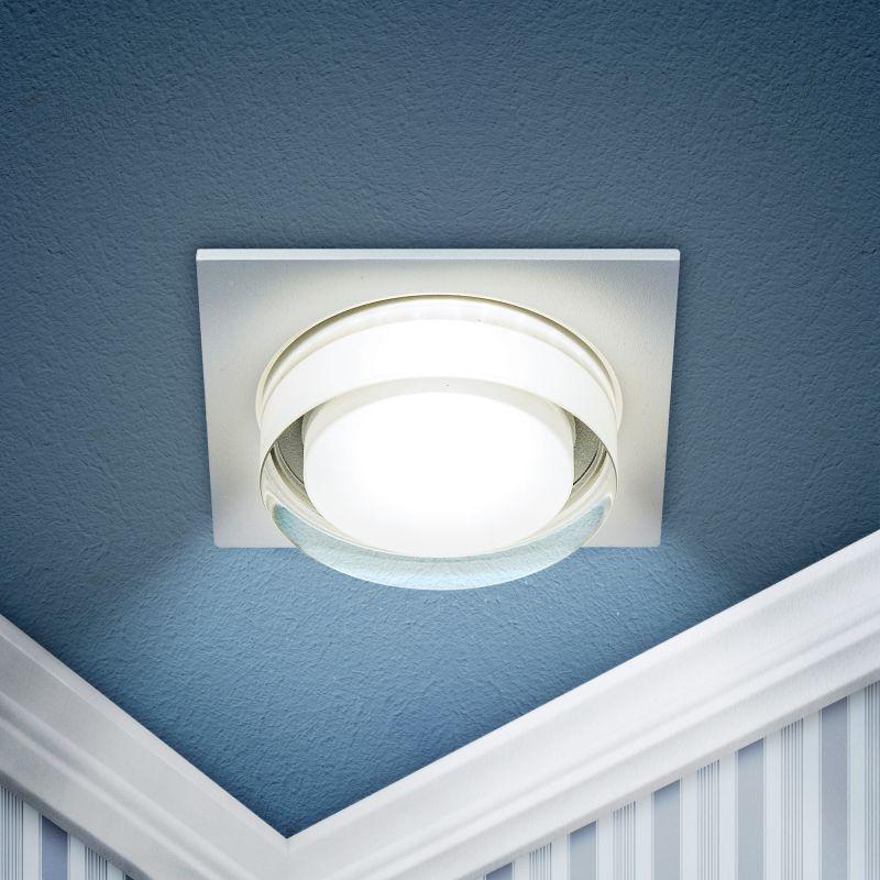 светильник декоративный dk108 wh mr16 gu5.3 встраив. бел. эра б0058398 от BTSprom.by