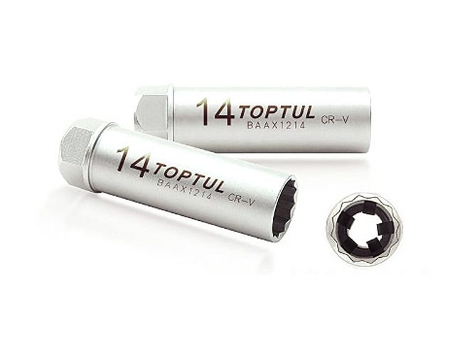головка свечная 3/8" 14мм toptul baax1214 от BTSprom.by