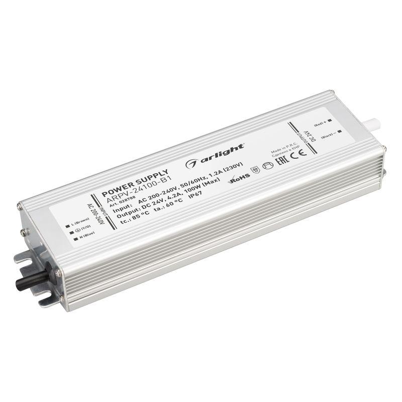 блок питания arpv-24100-b1 (24в 4.2а 100вт) (ip67 металл 3 года) arlight 028788 от BTSprom.by