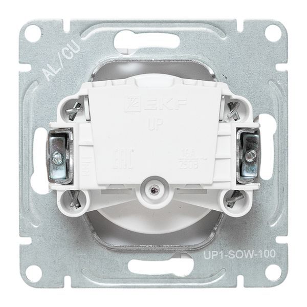  Розетка СП Эпика 16А без заземл. без шторок механизм бел. EKF UP1-SOW-100 фото в каталоге от BTSprom.by