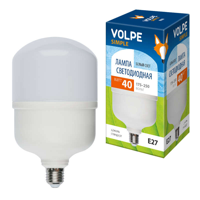 лампа светодиодная led-m80-40w/nw/e27 /fr/s simple 40вт матовая 4000к нейтр. бел. e27 (упак. картон) volpe ul-00002905 от BTSprom.by