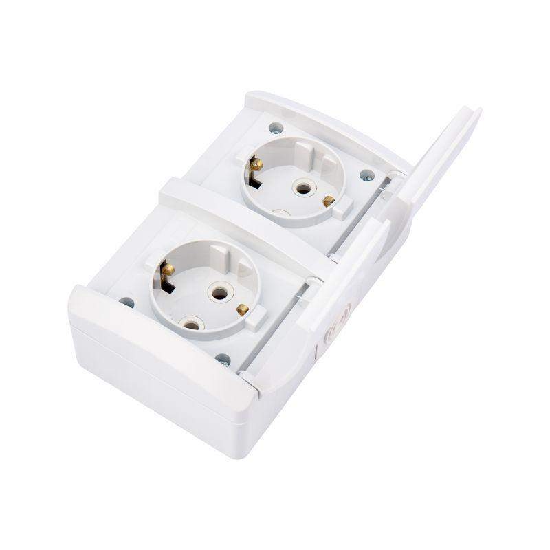  Блок розеток 2-м ОП INDUSTRIAL IP54 горизонт. с заземл. бел. Kranz KR-78-0805 фото в каталоге от BTSprom.by