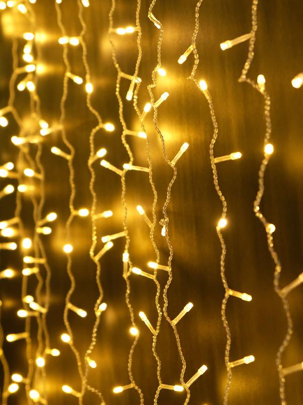 гирлянда "занавес-водопад" ldcl300c-ww 300 теплых бел. светодиодов 1.5х2.2м внутр. shlights 4690601047380 от BTSprom.by