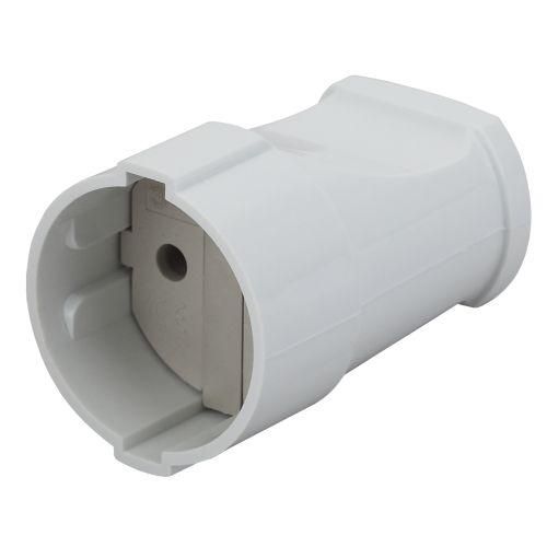 розетка кабельная без заземл. прямая 10а бел. rx1-w эра б0039680 от BTSprom.by