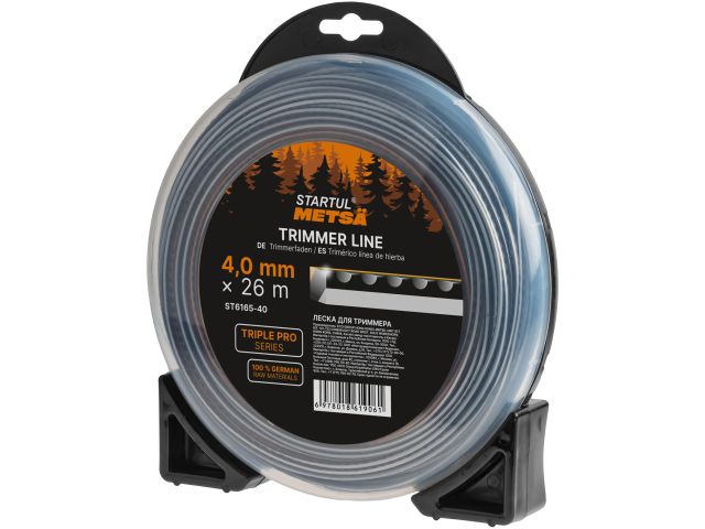 леска ф 4.0 мм х 26 м зубчатый квадрат сеч. triple pro startul metsa (трехкомпонентная) st6165-40 от BTSprom.by