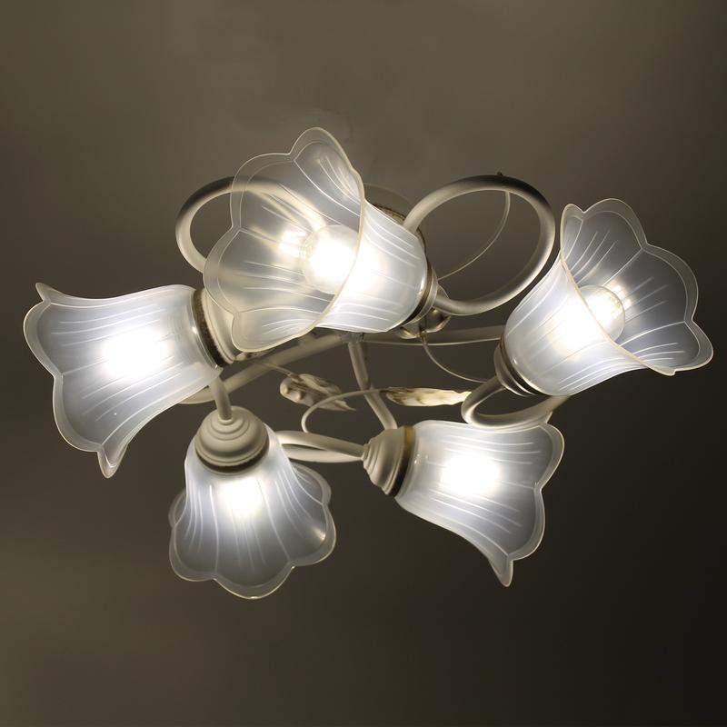  Светильник "Бонни" 151 (плафон П0472) НПБ 01-5х60-153 Е27 ИУ бел. зол. Элетех 1005404779 фото в каталоге от BTSprom.by