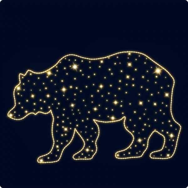 декоративная 2d фигура медведь 250 см (цвет на выбор) от BTSprom.by
