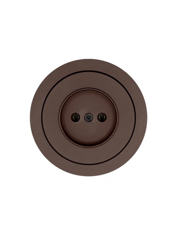  Розетка 1-м СП OSEN без заземл. ПБТ механизм шоколад LEZARD 743-7388-121B фото в каталоге от BTSprom.by