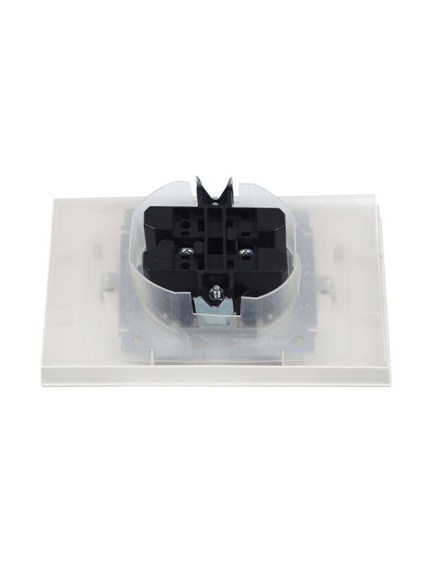  Розетка 2-м СП BRITE РСбш12-3-44-БрЖ 16А в сборе IP44 с крышкой жемчуж. IEK BR-R26-16-44-K36-F фото в каталоге от BTSprom.by