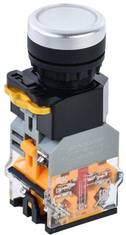 кнопка d8-11d d22мм 1но+1нз с подсветкой бел. iek bbt30-11d-3-12-k01 от BTSprom.by