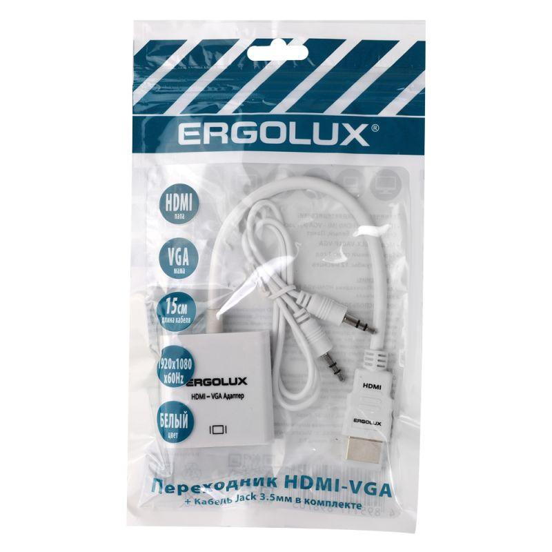 переходник vga-hdmi+aux elx-va01p-hdmi комплект пластик пакет бел. ergolux 15297 от BTSprom.by
