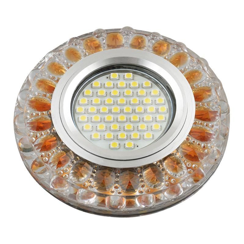 светильник dls-l151 gu5.3 glassy/gold gu5.3 встраив. доп. светодиод. подсветка 3вт без лампы стекло fametto ul-00003909 от BTSprom.by