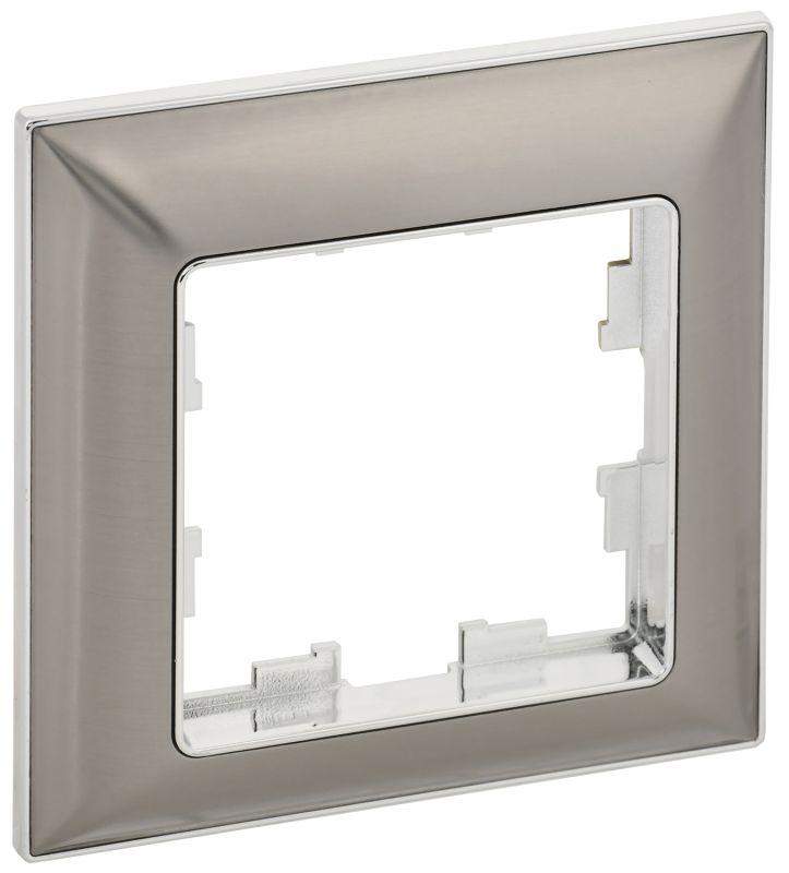 рамка 1-м brite ру-1-бр хром/никель iek br-m12-12-4-k23 от BTSprom.by