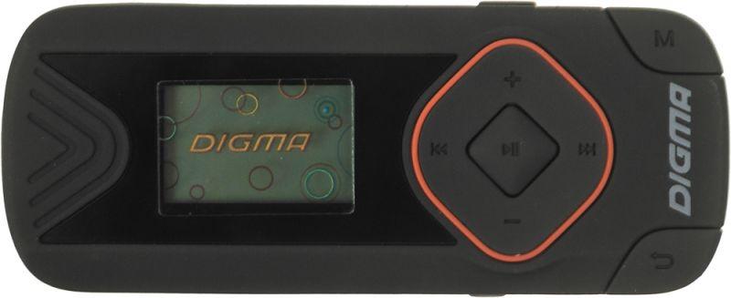 плеер flash r3 8гбайт черн./0.8дюйм/fm/microsdhc/clip r3bk digma 436167 от BTSprom.by