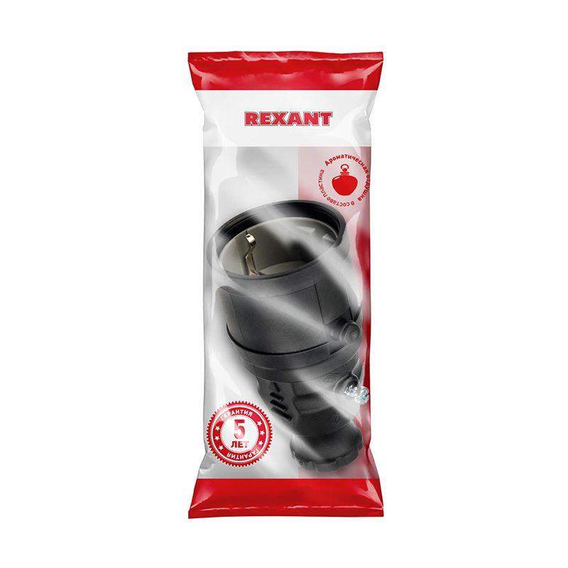  Розетка переносная влагозащ. с/з 16А IP20/44 каучук Rexant 111-005 фото в каталоге от BTSprom.by
