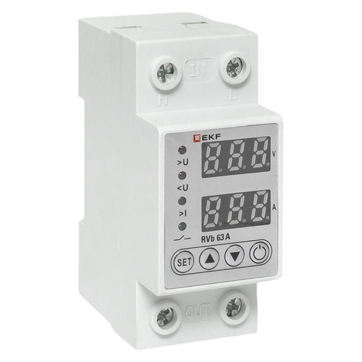 реле напряжения и тока с дисп. rvb 63а ekf rvb-m63a от BTSprom.by