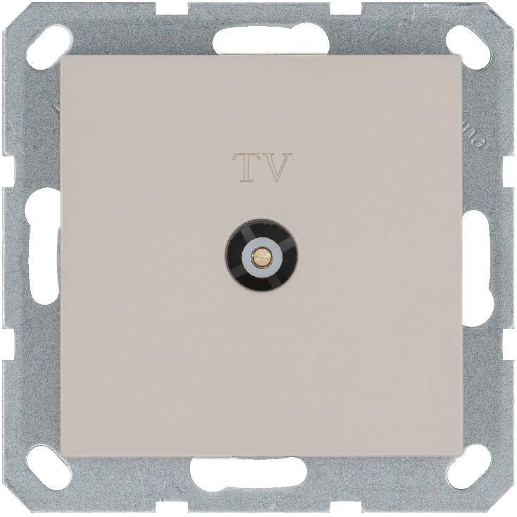 розетка телевизионная проходная tv ф9.5мм механизм тауп jasmart g6002t от BTSprom.by