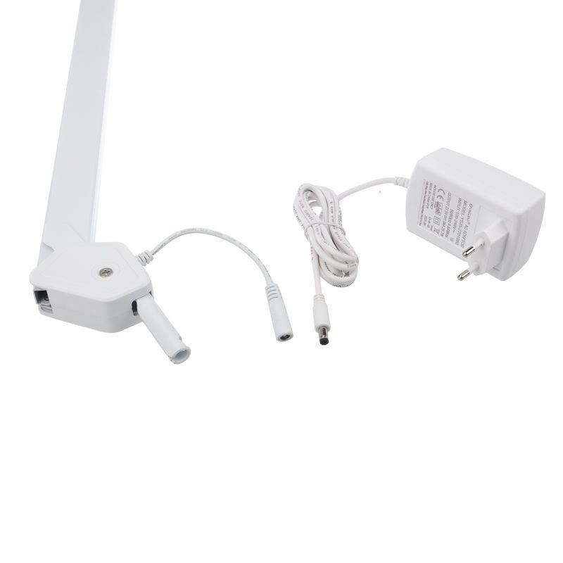  Лампа настольная бестеневая на струбцине ECO light 324 SMD LED с диммером тепл./холод. свет свечения бел. Rexant 31-0410 фото в каталоге от BTSprom.by