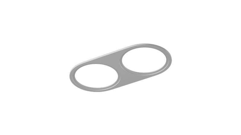 рамка двойная для серии combo 4 круглая бел. swg pro 00-00004192 от BTSprom.by