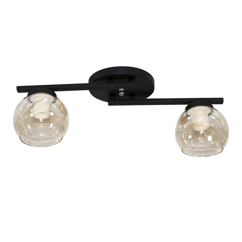 светильник "альфа" 121 (плафон 8425) нпб 01-2х60-121 e27 (им) потолочн. черн. элетех 1005405387 от BTSprom.by