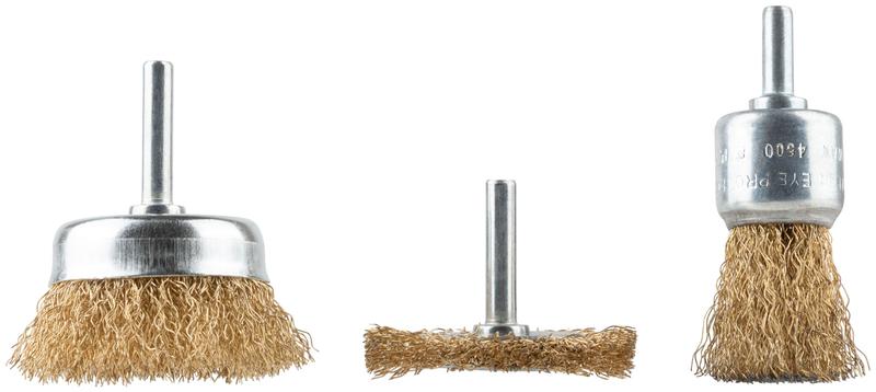  Набор корщеток со штифтом (колесо 50мм/чашка 50мм/венчик 25мм) (3 предмета) КУРС 38561 фото в каталоге от BTSprom.by