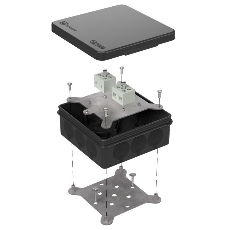 коробка огнестойкая оп 100х100х40мм е15-е120 двухкомпонентн. промрукав 60-0303-9005-fr6.0-4 от BTSprom.by