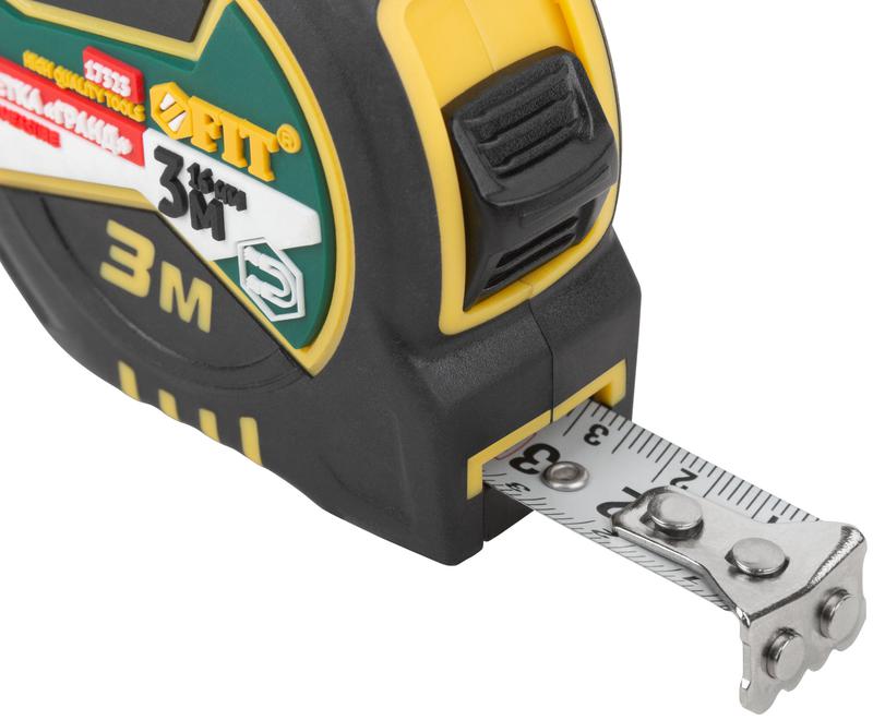  Рулетка Гранд 3мх16мм калибр. лента; нейлон. покрытие; магн. крючок; двойной стопор; прорезиненный корпус FIT 17323 фото в каталоге от BTSprom.by