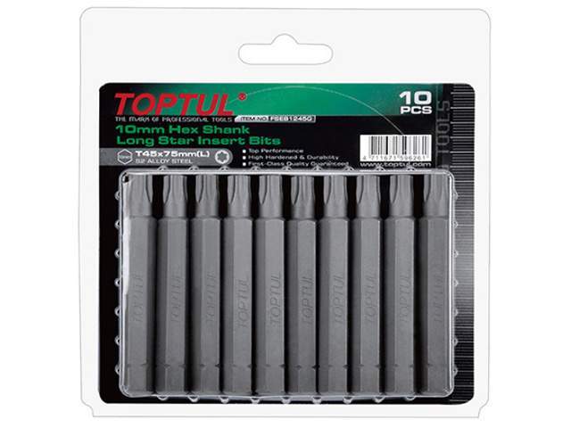 насадка torx t27 75мм long 10шт блистер toptul от BTSprom.by