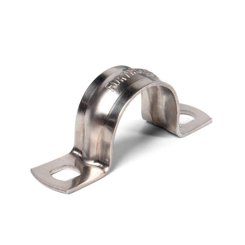 скоба крепежная двухлапковая смд(inox) d38-40мм метал. (уп.10шт) fortisflex 80984 от BTSprom.by