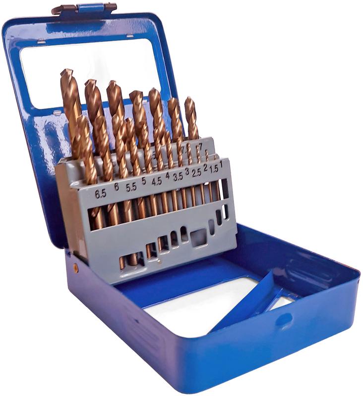  Набор сверл по металлу Profi 1-10мм (через 0.5мм) с кобальтом 5проц. в метал. коробке (19шт) Cutop 48-602 фото в каталоге от BTSprom.by