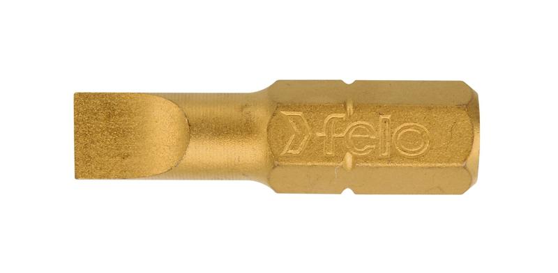 бита плоская шлицевая tin 6.5х1.2х25 (уп.10шт) felo 02061070 от BTSprom.by
