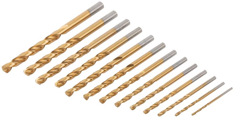  Набор сверл по металлу HSS шлифованные титановое покрытие угол заточки 135град. пласт. кейс 13шт (1.5-2.0-2.5-3-3.2-3.5-4-4.5-4.8-5-5.5-6-6.5мм) MOS 35734М фото в каталоге от BTSprom.by