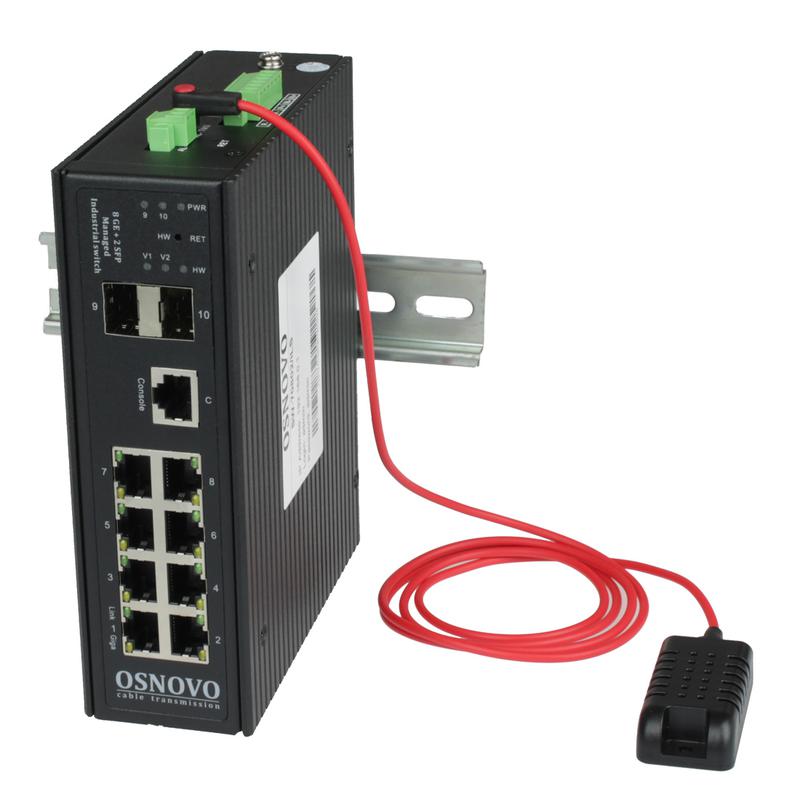 коммутатор промышленный управляемый (l2+) sw-70802/ils gigabit ethernet на 8ge rj45 + 2 ge sfp порта с функцией мониторинга температуры/ влажности/ напряжения osnovo 13749 от BTSprom.by