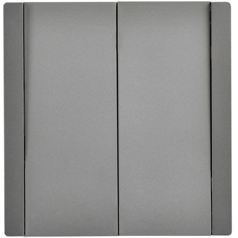  Выключатель перекрестный 2-кл. СП FORTE&PIANO 10А FP509 сталь IEK FP-V23-0-10-1-K46 фото в каталоге от BTSprom.by